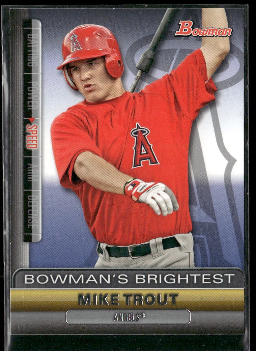 2011 Bowman Mike Trout Rookie Card Bowman's Brightest #BBR6 RC