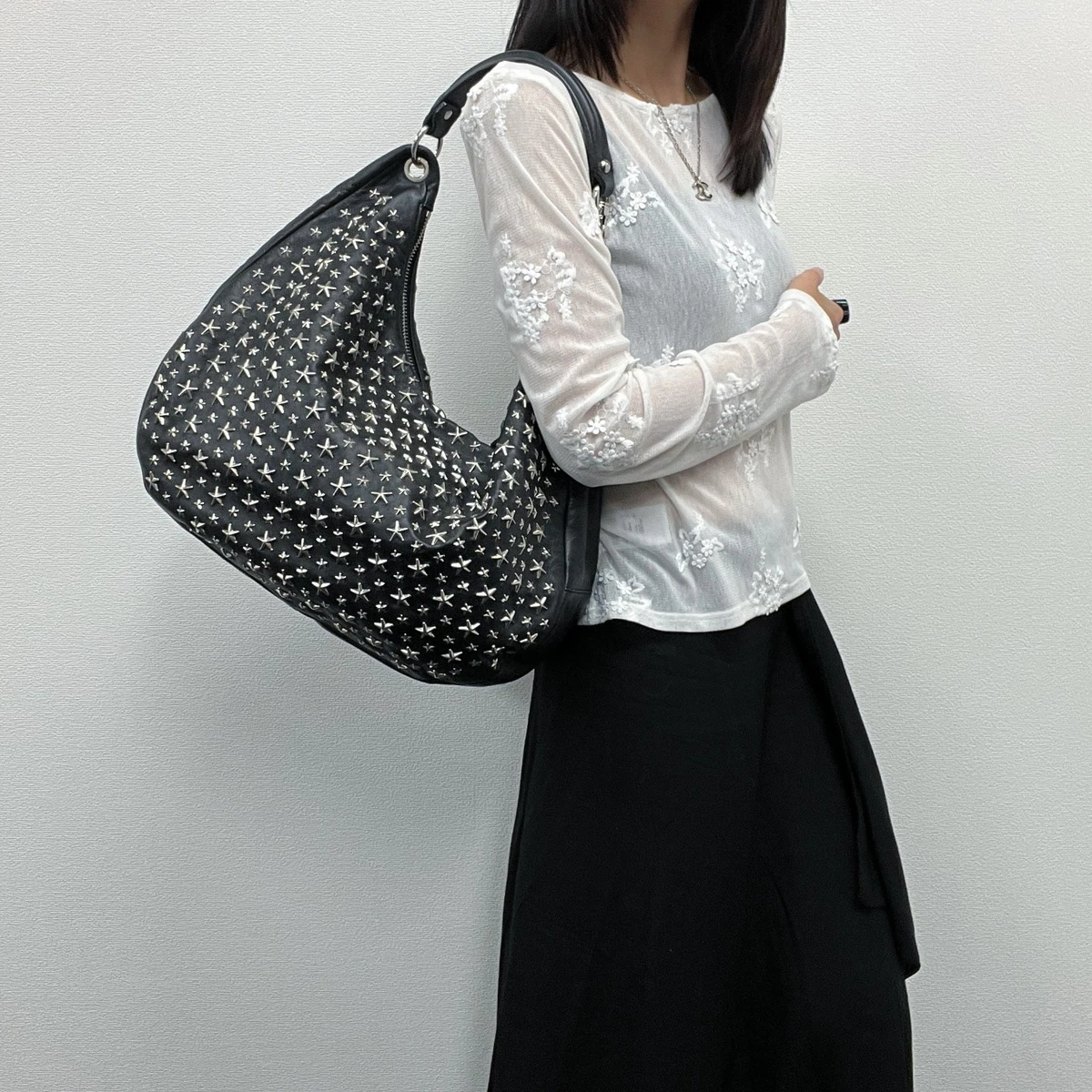 25+ Jimmy Choo Shoulder Bag Black Bags & Handbags for Women for