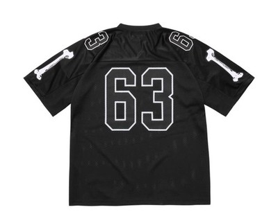 Supreme Bone Football Jersey Black Poly Eyelet Mesh Brand New Size
