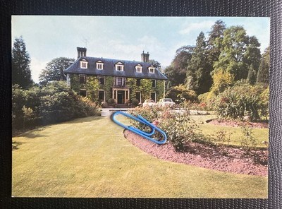 Bodfach Hall, Llanfyllin, Montgomeryshire. Gartenblick Oldtimer. Unbespielt
