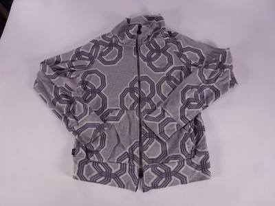 Nike Sportswear Zip Jacke Damen L Grau Geometrisch Full Zip Track Hoodie Freizeit