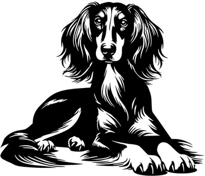 SALUKI Windhund Aufkleber - Saluki Autoaufkleber -Kontur - sticker #63 - Bild 1 von 3