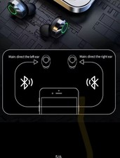 Portable True Wireless Earbuds YD03 360 Stereo Bright Display LED immersive New