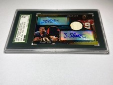 Jamaal Charles/Steve Slaton 2008 Bowman Sterling Dual Autograph Card 9 Auto /75