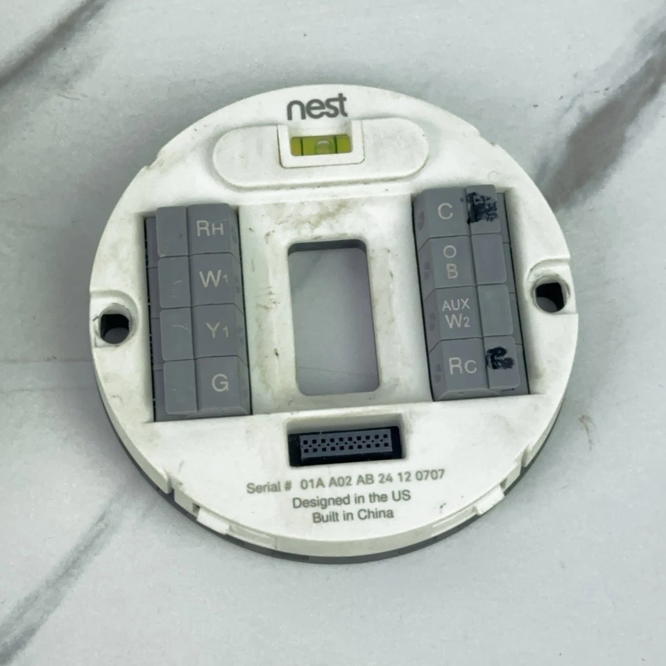 Google Nest 1ª Generación 01A Aprendizaje Plateado Termostato Programable - Probado Foto 3 de 4