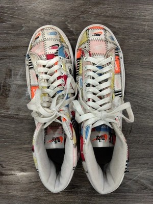 Nike Men's Blazer Mid Patchwork SC4 White Multicolor CI9887-100 Size 10 Offwhite