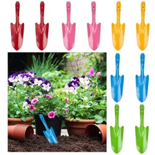 10 Pack Mini Colorful Metal Hand Shovel, Teens Adults Trowel Set Garden Tools...