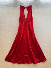 NEW NWT 80s 90s Vintage Victoria's Secret Slip Dress Medium Red Gold Label Maxi