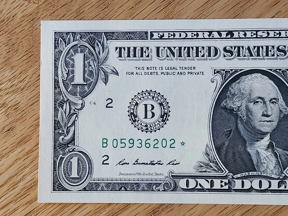 2013 B RARE DUPLICATE FORT WORTH $1 STAR NOTE UNC/GEM B05936202* 2 OF 3 Cons SER - Image 3 of 4