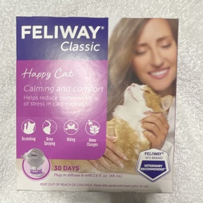 FELIWAY Classic Happy Cat Calming Plug-In Diffuser + 48 mL Refill (30 Day)