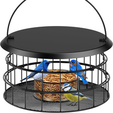 Bluebird Feeder for Outdoors Hanging Birdfeeder for Garden Yard All Metal Cage