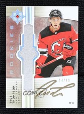2021-22 Ultimate Collection Emblems Rookies Gold 14/49 Tyce Thompson Auto 00gy
