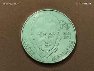 100 francs argent malraux