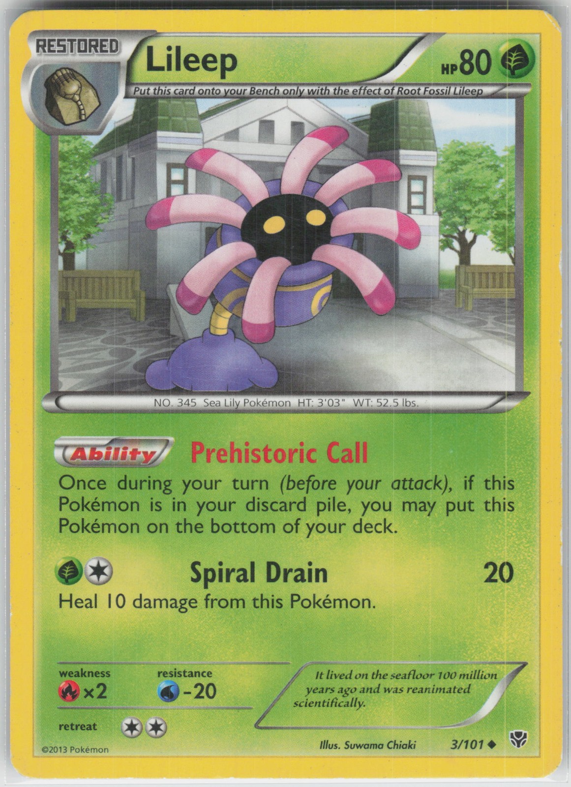 Lileep Uncommon Plasma Blast 3/101 LP