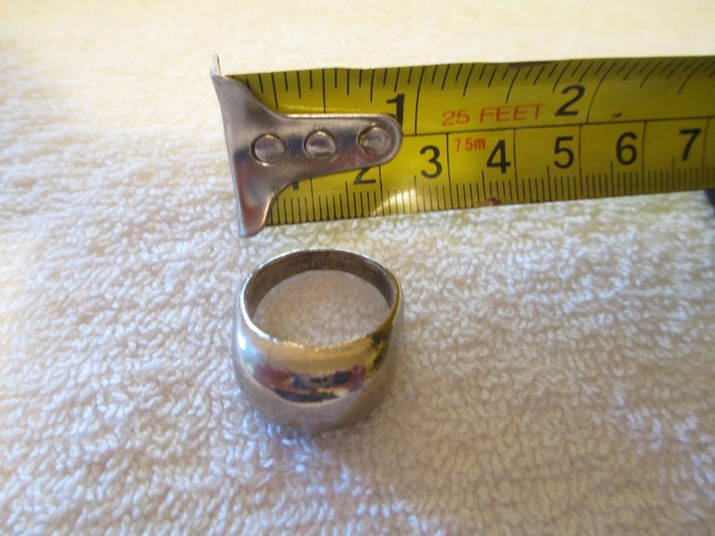 SILVER SOLID BAND RING SIZE 9 METAL RING
