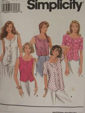 Lovely OOP SIMPLICITY 8374 Misses Tops in 5 Looks PATTERN 6-8-10/ 12-14-16 UC