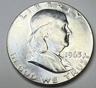 1963- P Franklin Half Dollar R30