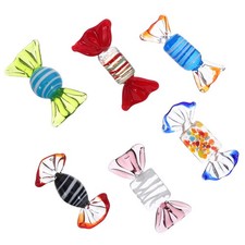  6 Pcs Colorful Glass Candy Party Decorations 90s Christmas Ornaments