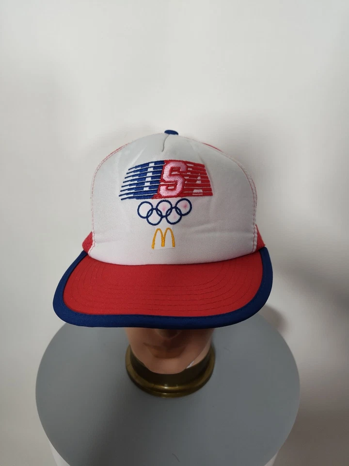 Винтажная бейсболка 90-х McDonald's Olympics — редкая кепка США — б/у - Изображение 2 из 4