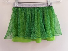Shamrock Kid Girl Leopard Print Tulle 100 Polyester Lined Pull On Skirt Green M