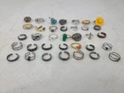 Vintage Jewelry Mixed Lot Of 35 Rings (Some Gold Filled)