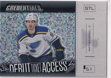 23/24 UD CREDENTIALS MATTHEW KESSEL DEBUT BLUE RC ROOKIE PARALLEL /799 #101
