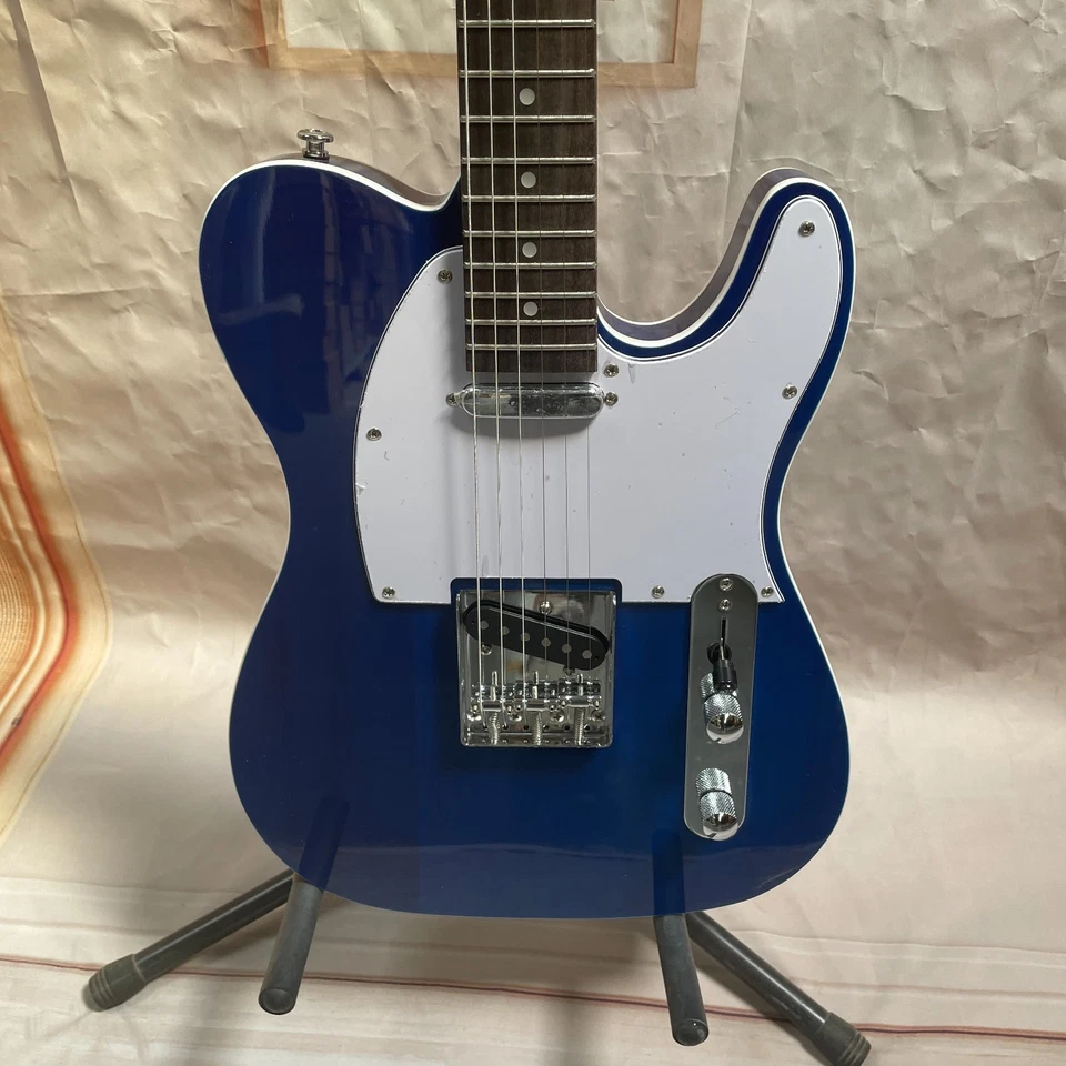 Blue Electric Guitar - Telecaster Design, Maple Neck, Single Coil Pickups - Image 2 of 4