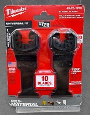 Milwaukee 49-25-1230 Universal Fit Titanium Charged Bi-Metal Blades (10-Pack)