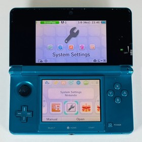 Nintendo 3DS Console Aqua Blue w/ Accessories - USA Seller
