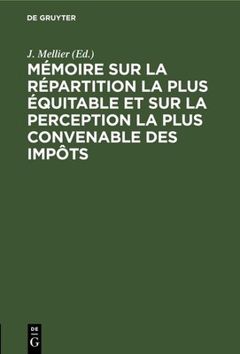 MÃ moire sur la rÃ partition la plus Ã quitable et sur la perception la plus ...