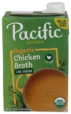 Pacific Foods Organic Low Sodium Chicken Broth 48.0 fl oz (Pack of 8)