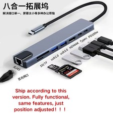 USB C HUB Type C Splitter Thunderbolt 3 Docking Station Laptop Adapter With For