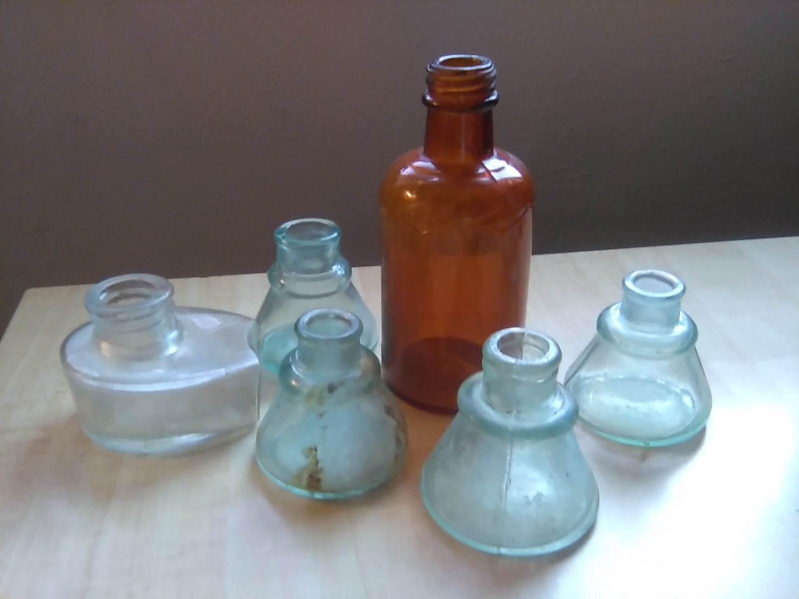 six antique ink bottles eBay