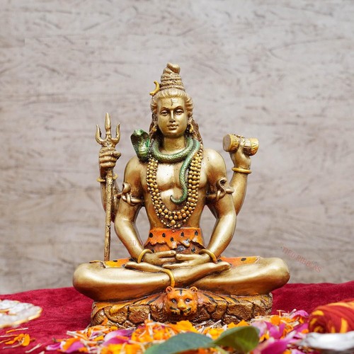 Lord Shiva Statue Figurine Blessing Idol Sculpture Murti Decorative for Home - Picture 1 of 7