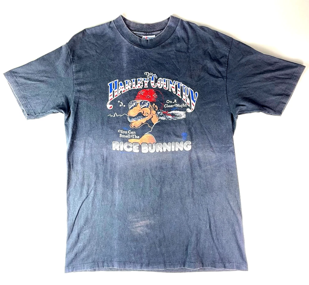 Vintage 80s Harley Davidson 1985 Mens Black T-Shirt XL Sturgis Motorcycle RARE!