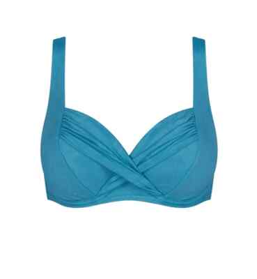Triumph Venus Elegance kabelgebundenes Bikini-Oberteil 36B 36E mediterran blau UVP £36