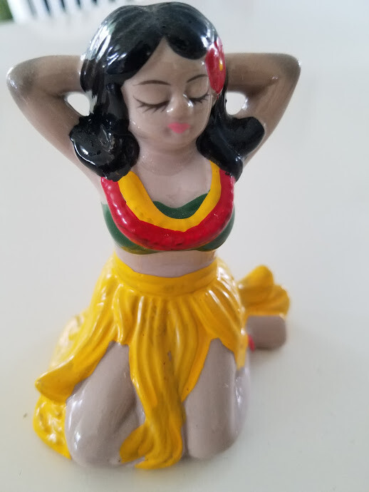 hula 出品 LAST ONE RARE SET OF 3 PORCELAIN HAWAII HULA GIRLS NEW in BOX NOS