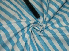 100% Cotton Yarn Dyed Stripe blue x white Mill Made 58" wide