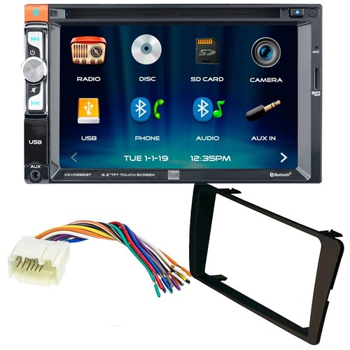 For Honda 2001-2005 Civic XDVD269BT Bluetooth Car Stereo Double DIN Install Kit
