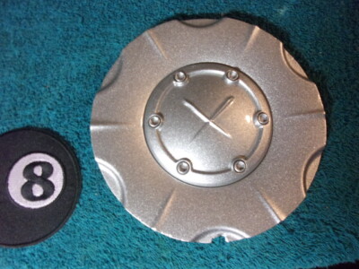 Re-Finished KMC EXEL ''X'' SILVER CUSTOM WHEEL CENTER CAP HUB # ABS 5-7/8'' O.D.