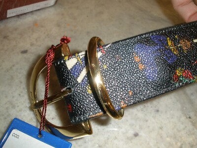 VINTAGE PIERO GUIDI MAGIC CIRCUS LEATHER BELT MADE IN ITALY  display picture 3
