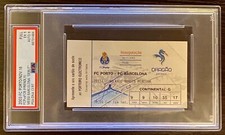 2003 Lionel Messi Signed Debut Full Ticket Barcelona Porto PSA 5 EX Auto 9