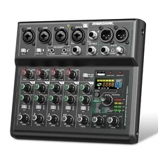 USB interface Audio 7 Channel Mixer With Effects 88 Dsp Digital DJ Mixing Boa...