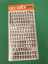 VINTAGE DECAdry COLOR NR. 820 RUB ON TRANSFERS LETTERS  NUMBERS 11 mm