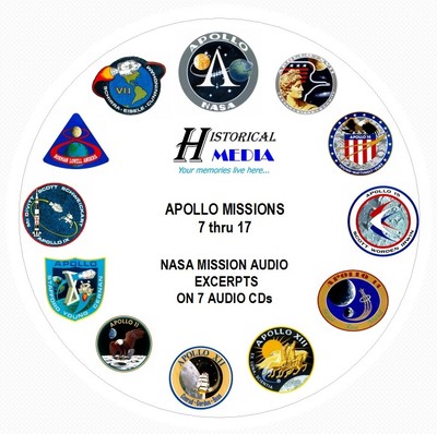 NASA SPACE AUDIO - Mission Audio From Apollo Missions 7 thru 17 On 7 Audio CDs