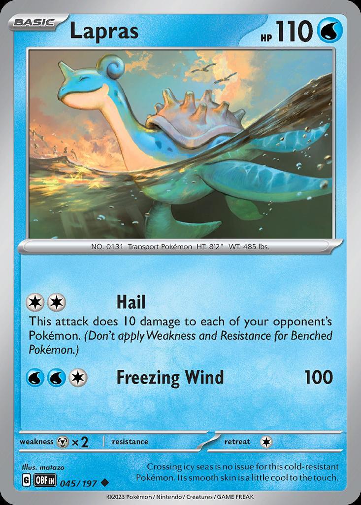 Pokemon Lapras (45/234) Obsidian Flames LP