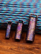 Pure Titanium Mini Sealed Waterproof Pill Box Storage Pendant Box EDC Tools