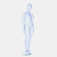Full Figured Female White Egg Head Display Mannequin Retail Full Body Dummy NEW