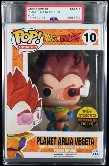 Funko Pop! Anime: Dragonball Z - Planet Arlia Vegeta - Authentic - Psa 8 Nm-Mt
