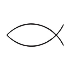 Christian Fish - Vinyl Decal Sticker - Multiple Color Sizes - ebn169